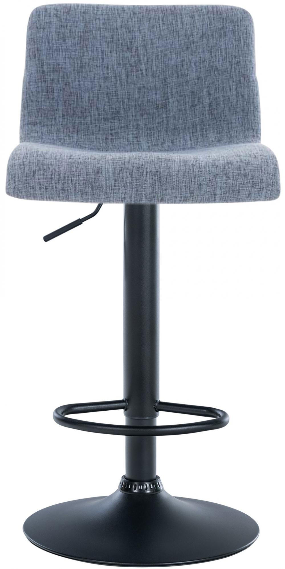 BARHOCKER Stoff blau - Blau/Schwarz, Textil/Metall (39/84/36cm) - CLP