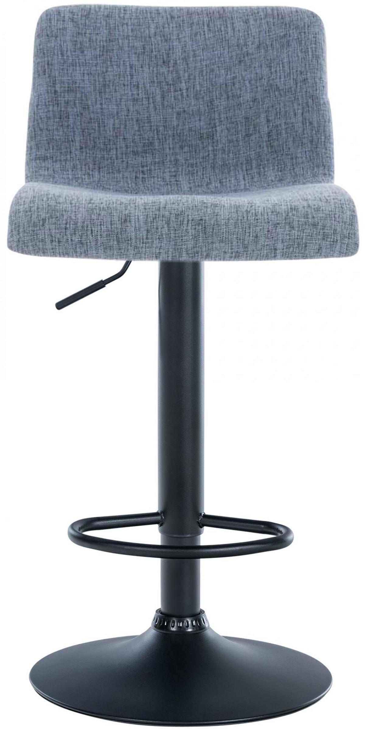 BARHOCKER Stoff blau - Blau/Schwarz, Textil/Metall (39/84/36cm) - CLP