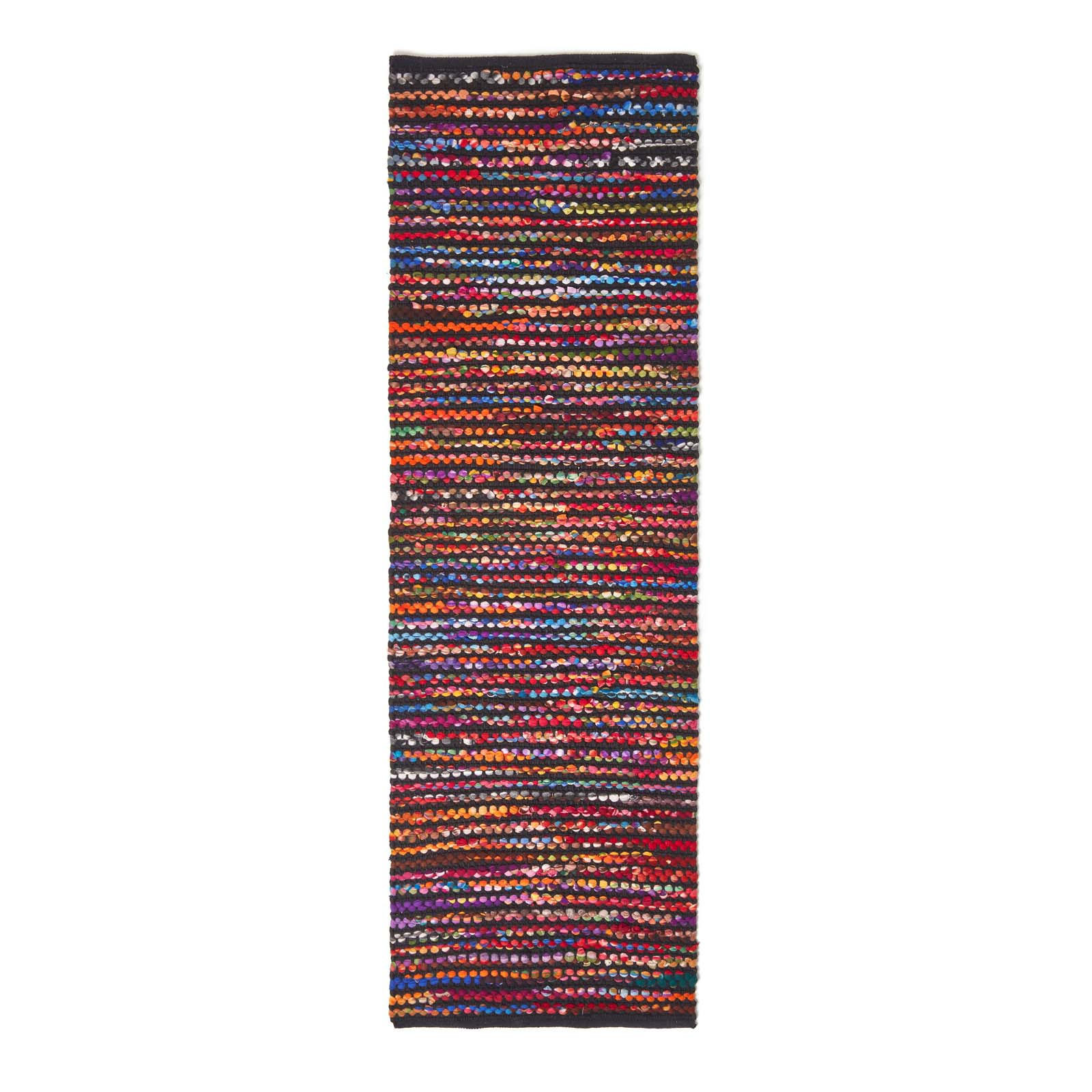 FLICKENTEPPICH-LÄUFER Folk 66/200 cm - Multicolor, Textil (66/200cm) - Homescapes