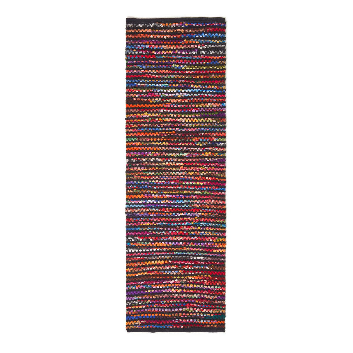 FLICKENTEPPICH-LÄUFER Folk 66/200 cm - Multicolor, Textil (66/200cm) - Homescapes
