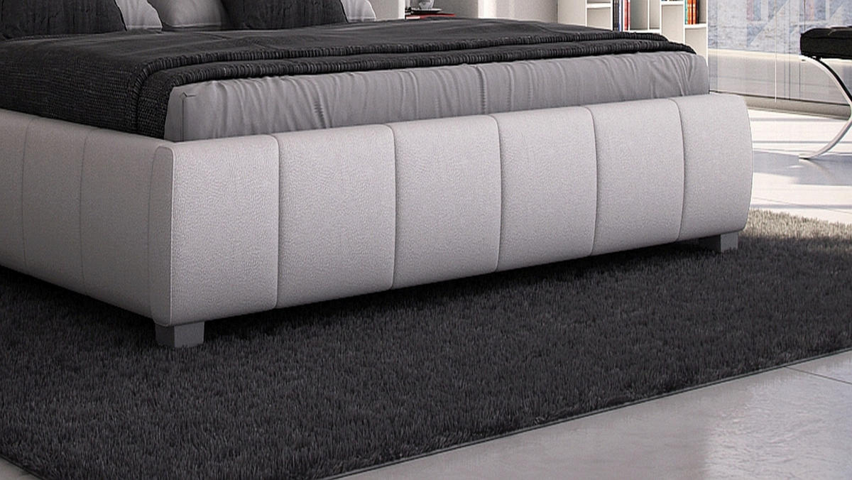 POLSTERBETT Luna 160 Weiß - Weiß, Leder (160/200cm) - Sedex
