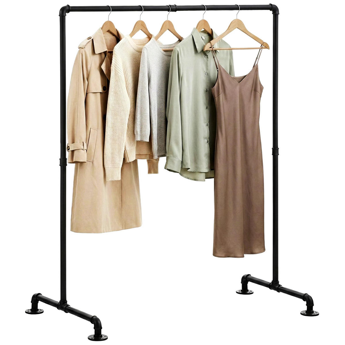 KLEIDERSTÄNDER 120 cm-schwarz-Metall - Schwarz, Metall (120/150/55cm) - CLP