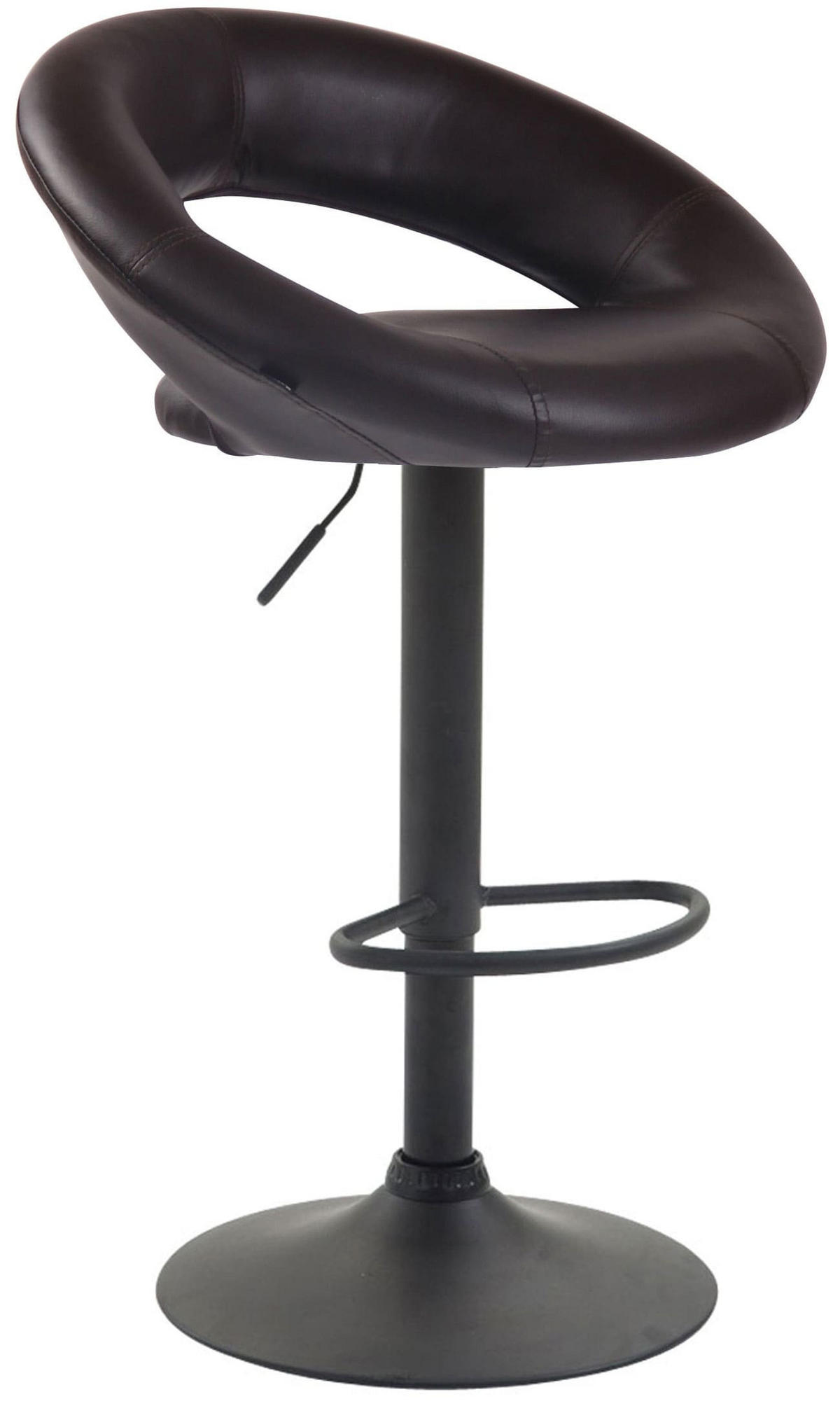 BARHOCKER Olinda Kunstleder 80-101x53x47 cm braun - Braun, Leder (53/80/47cm) - furnicato