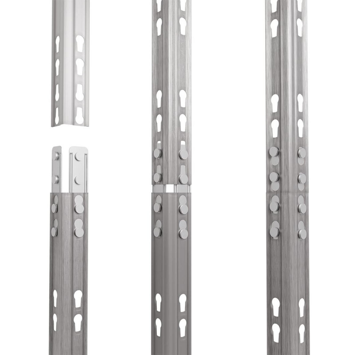 OUTDOORREGAL Metall Grau, 180x100x38 5B. - Grau, Metall (100/180/38cm) - AR Shelving