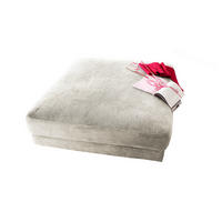 BIG HOCKER MADELINE Cremeweiß Cord - Creme, Textil (120/43/120cm) - KAWOLA