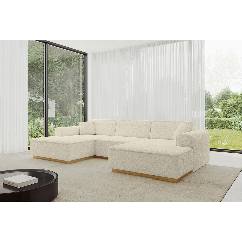 Thumbnail - Altdecor Wohnlandschaft, Creme, Textil, 4-Sitzer, U-Form, 301x80x165 cm, Wohnzimmer, Sofas & Couches, Wohnlandschaften, ...