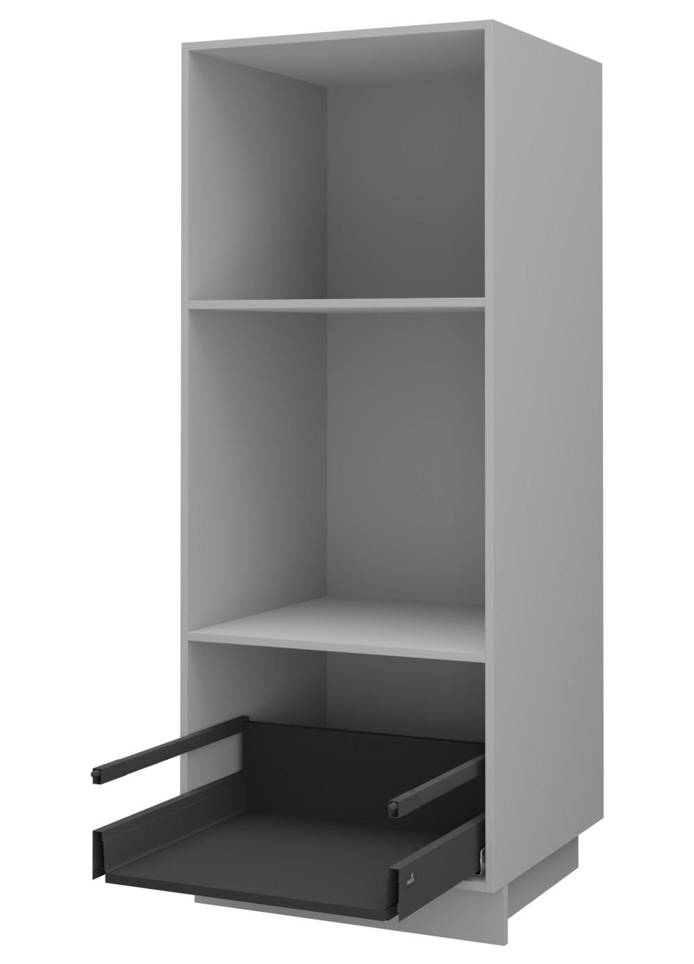 BACKOFENHOCHSCHRANK Kvantum D5AA/60/154 Graphit Matt / Grau Matt 60 / 59 / 154cm - Graphitfarben/Grau, Holz/Holzwerkstoff (60/154/59cm) - Feldmann-Wohnen