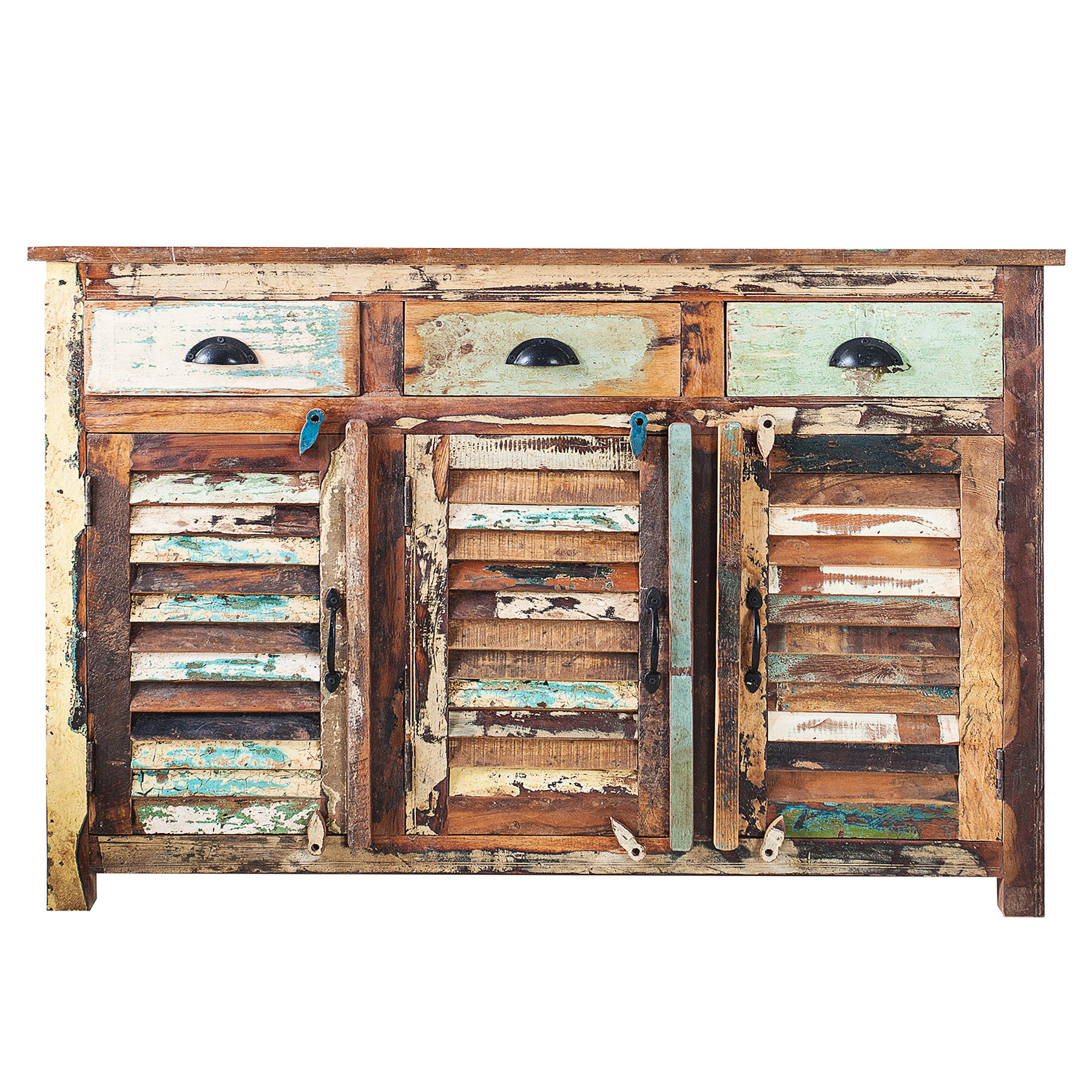 SIDEBOARD JAKARTA Recycelt Natur 125 cm - Multicolor, Holz (125/90/40cm) - riess-ambiente