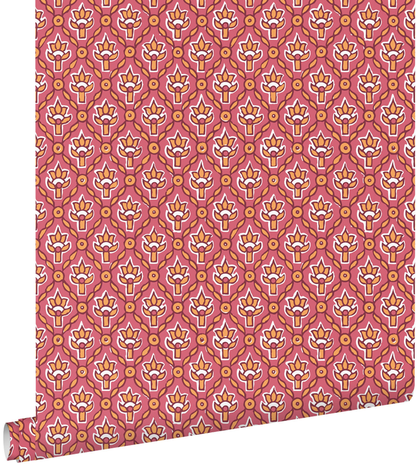 TAPETE Blumenmuster 50 x 900 cm - Pink, Papier (50/900cm) - ESTAhome