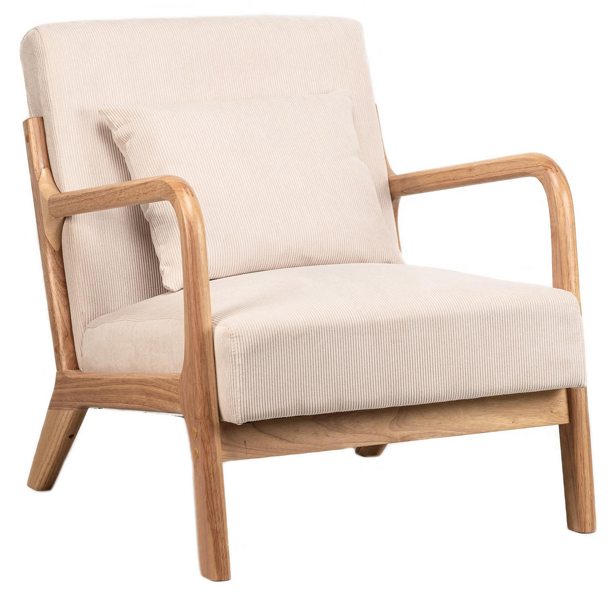 SESSEL Holz Beige - Beige, Holz (64/74/80cm) - Nordlys