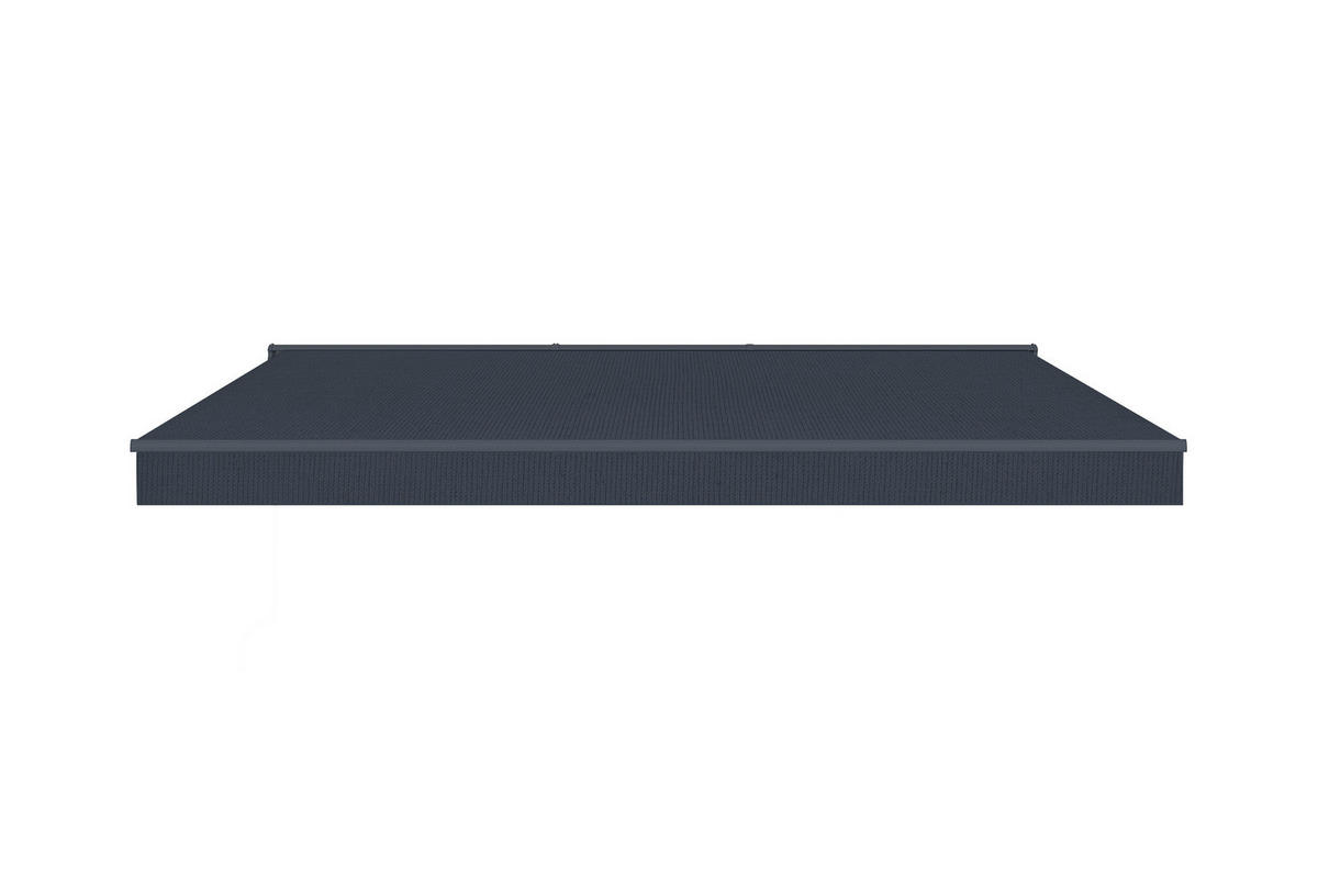 HALBKASSETTENMARKISE Fazzio Graue 4m x 3m motorisierte - Premium-Leinwand 320g/m² - Grau, Metall (400/270/300cm) - Cazeboo