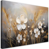 WANDBILD boho beige grasfeldblumen - Beige, Textil (60/40cm) - Feeby