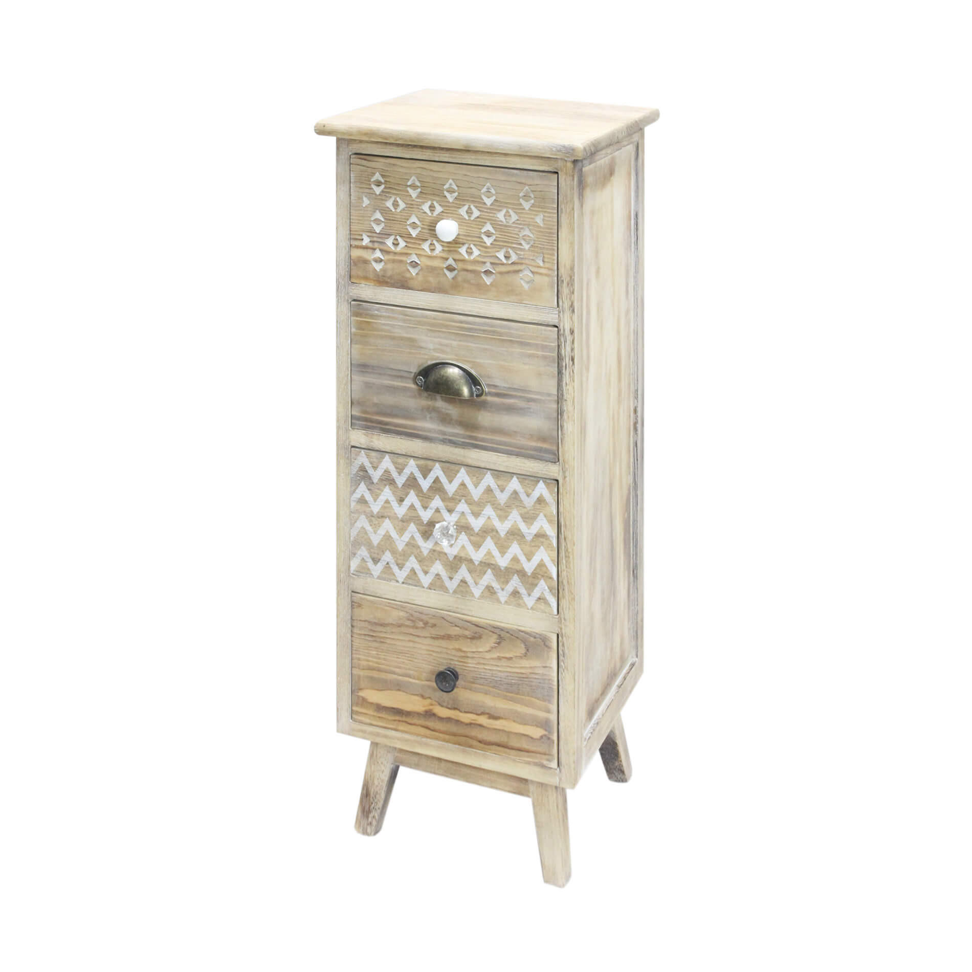 KOMMODE Hellbraun 30/30/82 cm - Hellbraun, Holz (30/82/30cm) - Mobili Rebecca