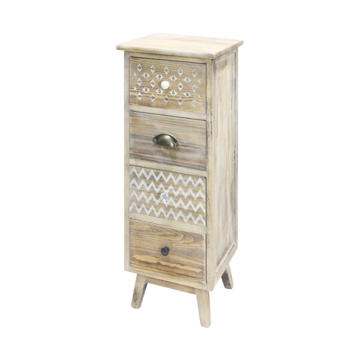 KOMMODE Hellbraun 30/30/82 cm - Hellbraun, Holz (30/82/30cm) - Mobili Rebecca