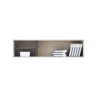 KINDER-WANDREGAL REMI 14 120 cm breit in Eichenweiß / Weiß Matt / Anthrazit - Eichefarben/Anthrazit, Holzwerkstoff (120/30/25cm) - Deine Möbel 24