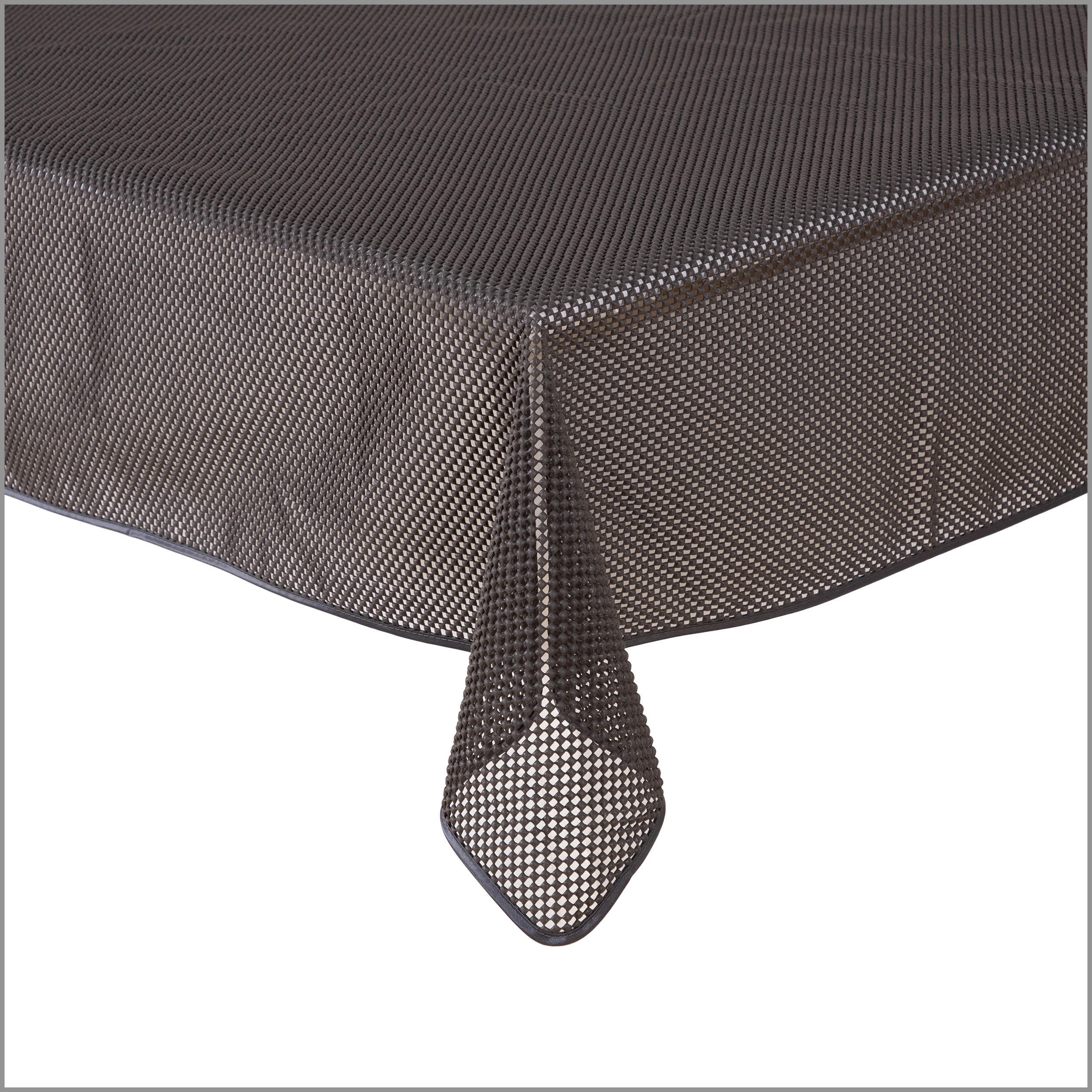 TISCHDECKE Gartentischdecke Karo Anthrazit 130/160 cm - Anthrazit, Kunststoff (130/160cm) - TiborTex