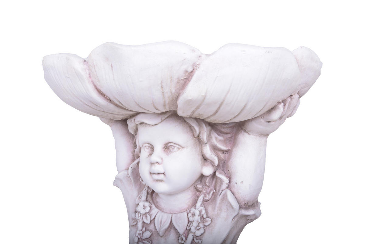 GARTENFIGUR Uwe Weiß 64x33x35cm - Weiß, Kunststoff (33/64/35cm) - DELUKE