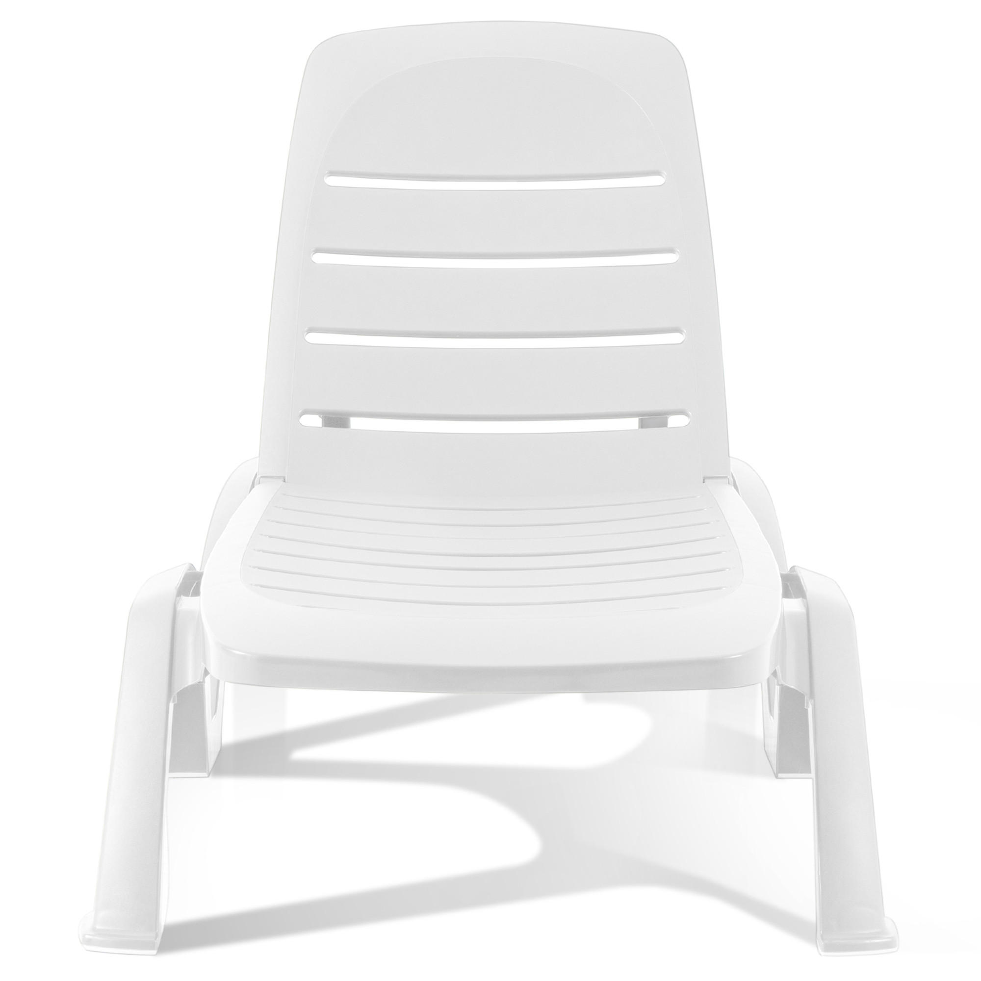 SONNENLIEGE BATSI, Weiß - Weiß, Kunststoff (78/102/184cm) - KONSIMO®