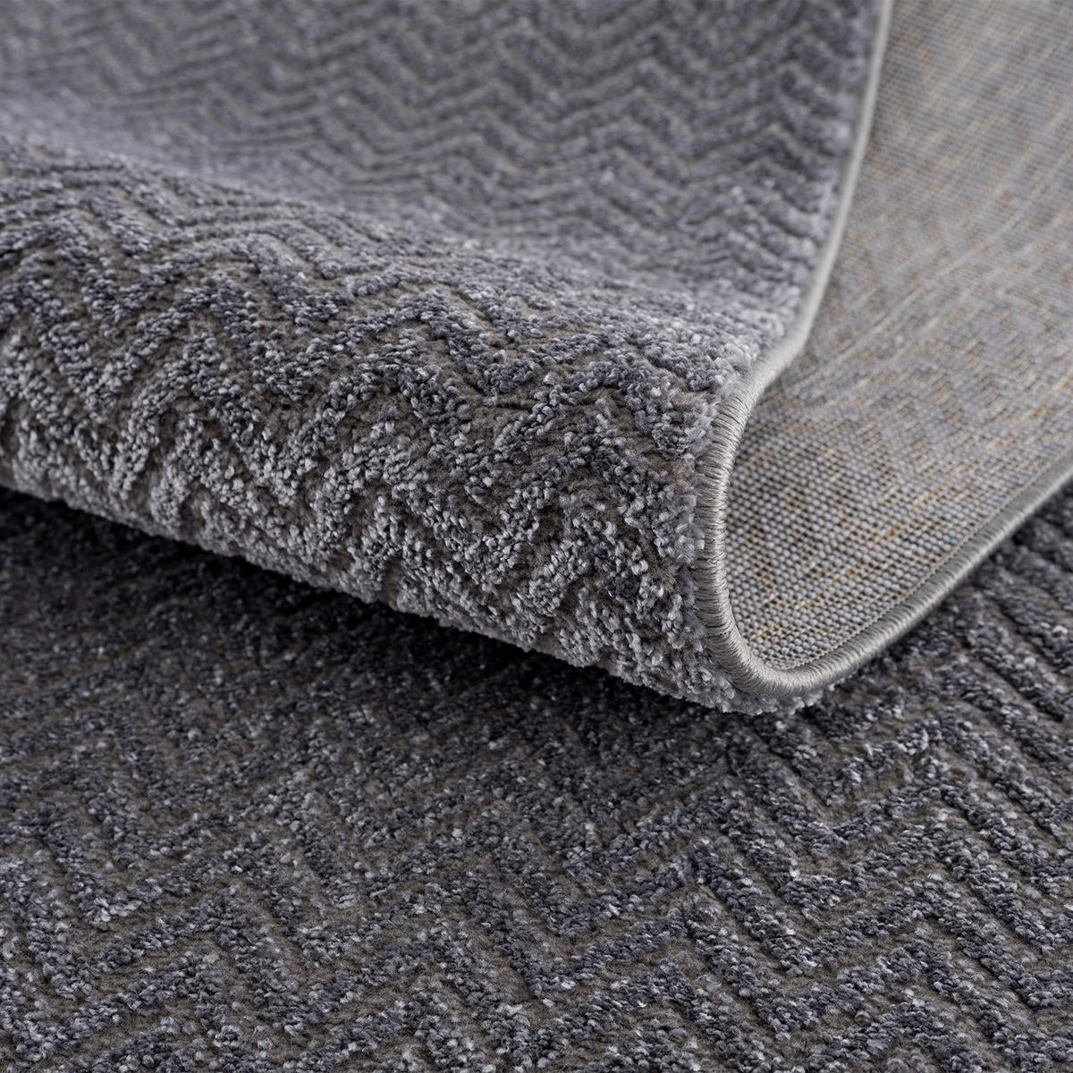 KURZFLOR-TEPPICH Fancy 805 Grau 140x200 cm - Grau, Textil (140/200cm) - carpet city
