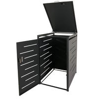 MÜLLTONNENBOX XL 1er 116x71x98cm erweiterbar Anthrazit - Anthrazit, Metall (71/116/98cm) - PROREGAL