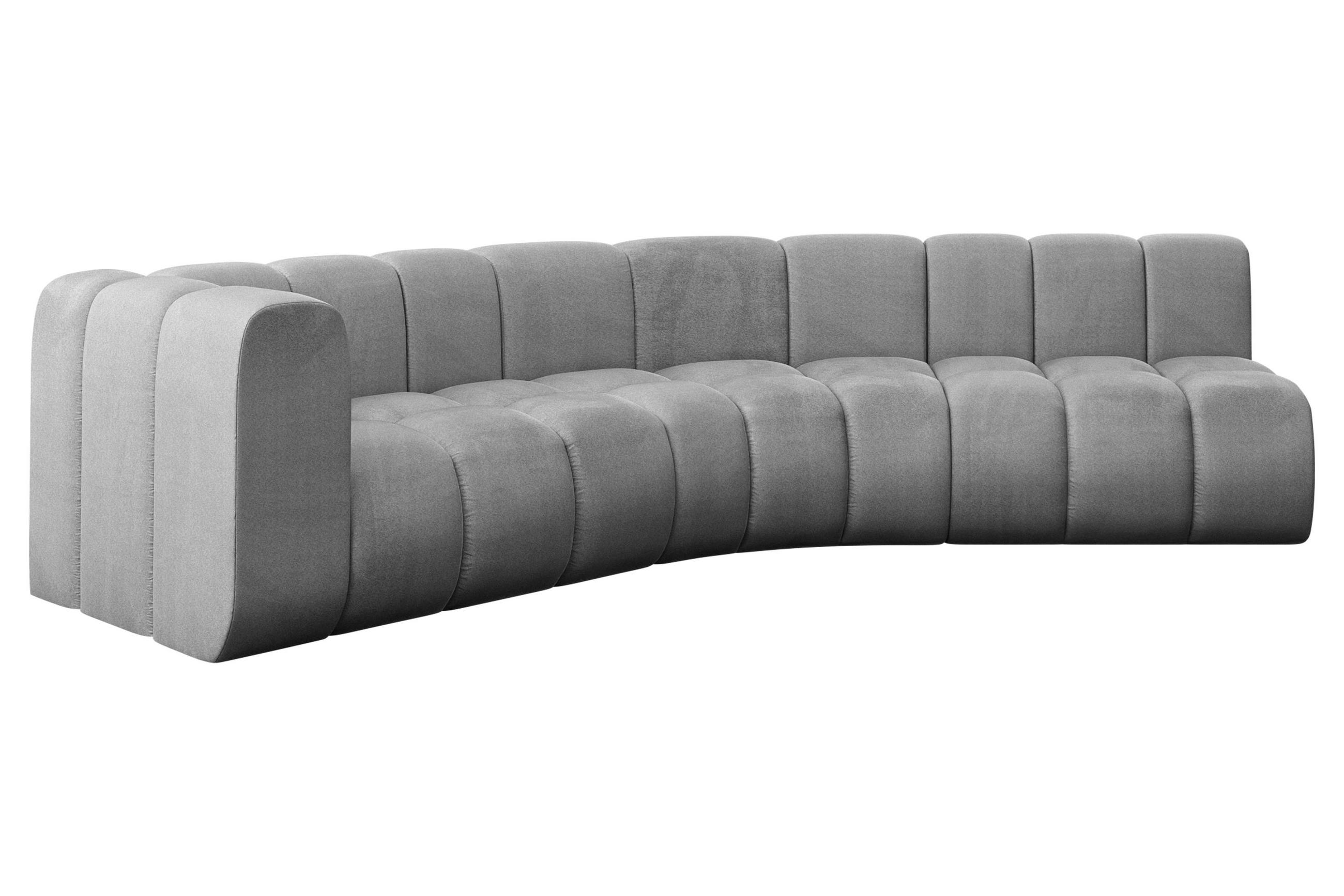 ECKSOFA modulares Sofa Karex-L1 - 308x194x70 cm Grau - Hellgrau, Holzwerkstoff/Textil (308/194cm) - ALTDECOR