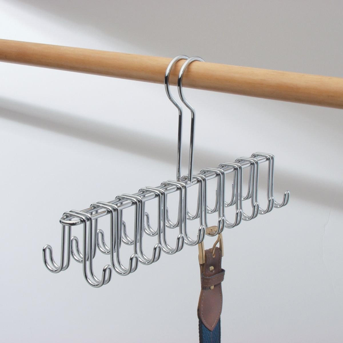 KRAWATTENHALTER aus Metall für Kleiderschrank - Silberfarben, Metall (26.16/17.27/4.8cm) - Calicosy