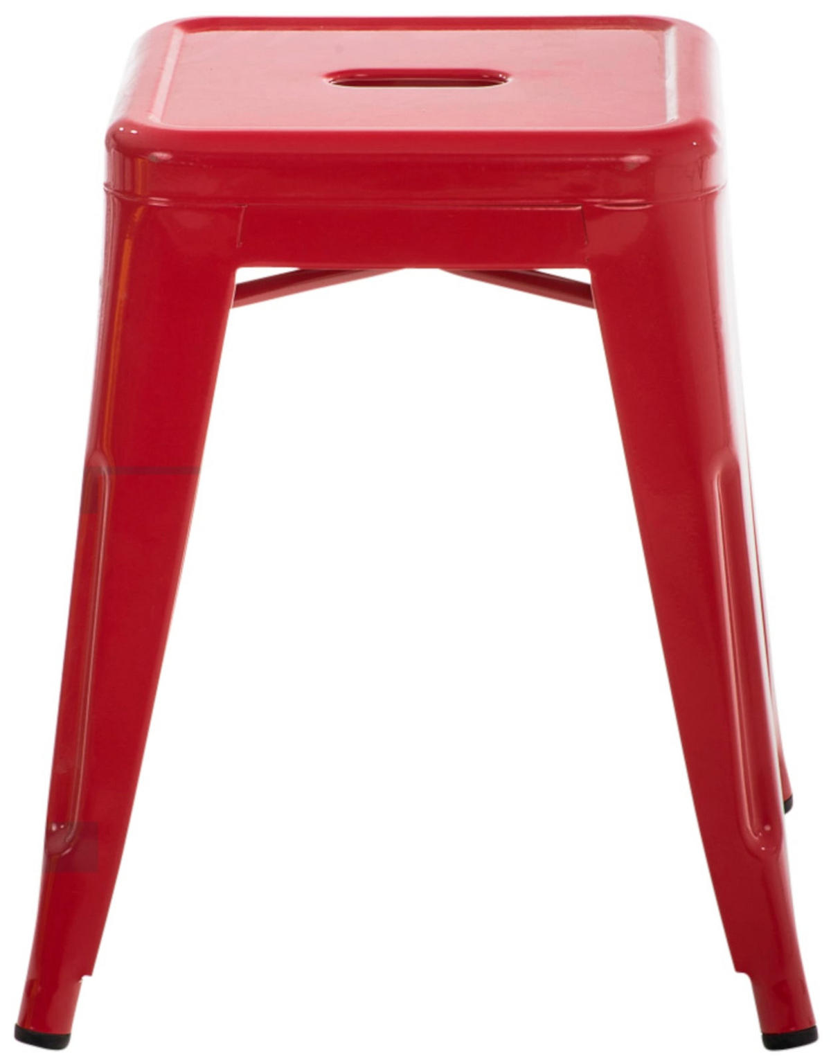 SITZHOCKER 4er Set Arvida rot - Rot, Metall (40/46/40cm) - TPFLiving
