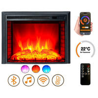 ELEKTROKAMIN 1800 W mit Bluetooth Lautsprecher EF3 - Schwarz, Metall (66/54.2/19.9cm) - dlc home