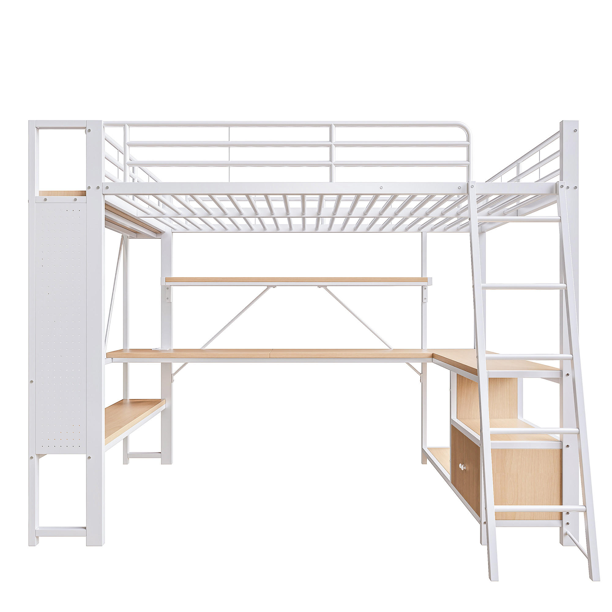 HOCHBETT Eisen 140/200 cm Weiß - Weiß, Metall - Raumix