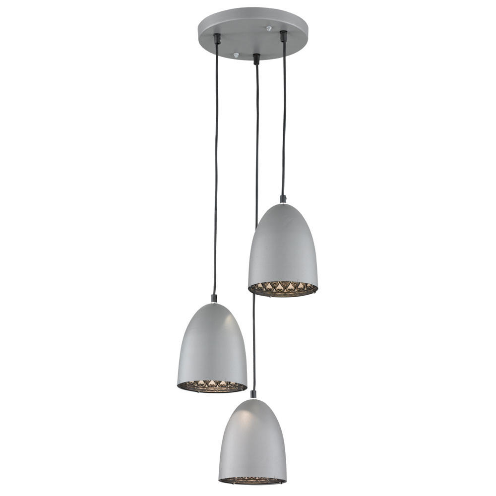 HÄNGELEUCHTE Jonny Metall Grau - Grau, Metall (24/24/150cm)