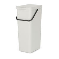 MÜLLEIMER Mit Stay Open Deckel 40 Liter 62 x 26,8 x 34,5 cm Kunststoff Hellgrau - Grau, Kunststoff (26.8/62/34.5cm) - PROREGAL