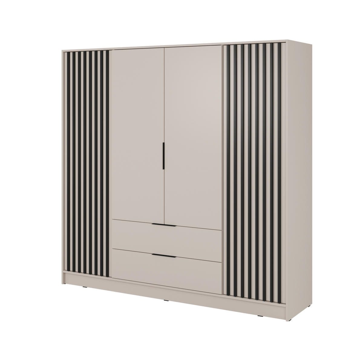DREHTÜRENSCHRANK NELIANA 206/200/51 cm 4-türig Kaschmir - Kaschmir, Holzwerkstoff (206/200/51cm) - MASSENO
