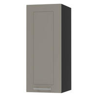 KÜCHENHÄNGESCHRANK Kvantum W2/20 Schwarz / Beige Matt 20 / 32,5 / 72cm - Beige/Schwarz, Holz/Holzwerkstoff (20/72/32.5cm) - Feldmann-Wohnen