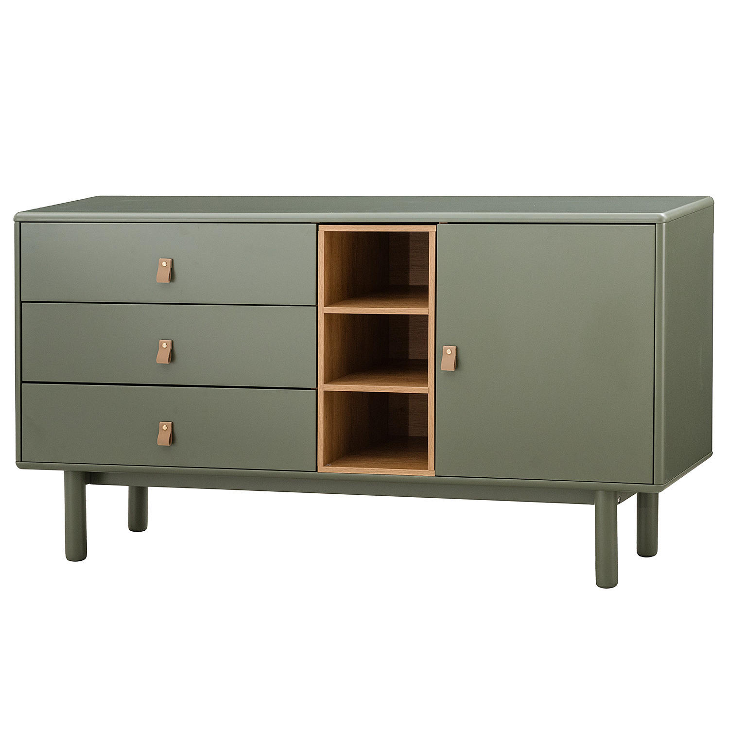 SIDEBOARD - 140 CM - Olivgrün, Holzwerkstoff (140/75/40cm) - home24