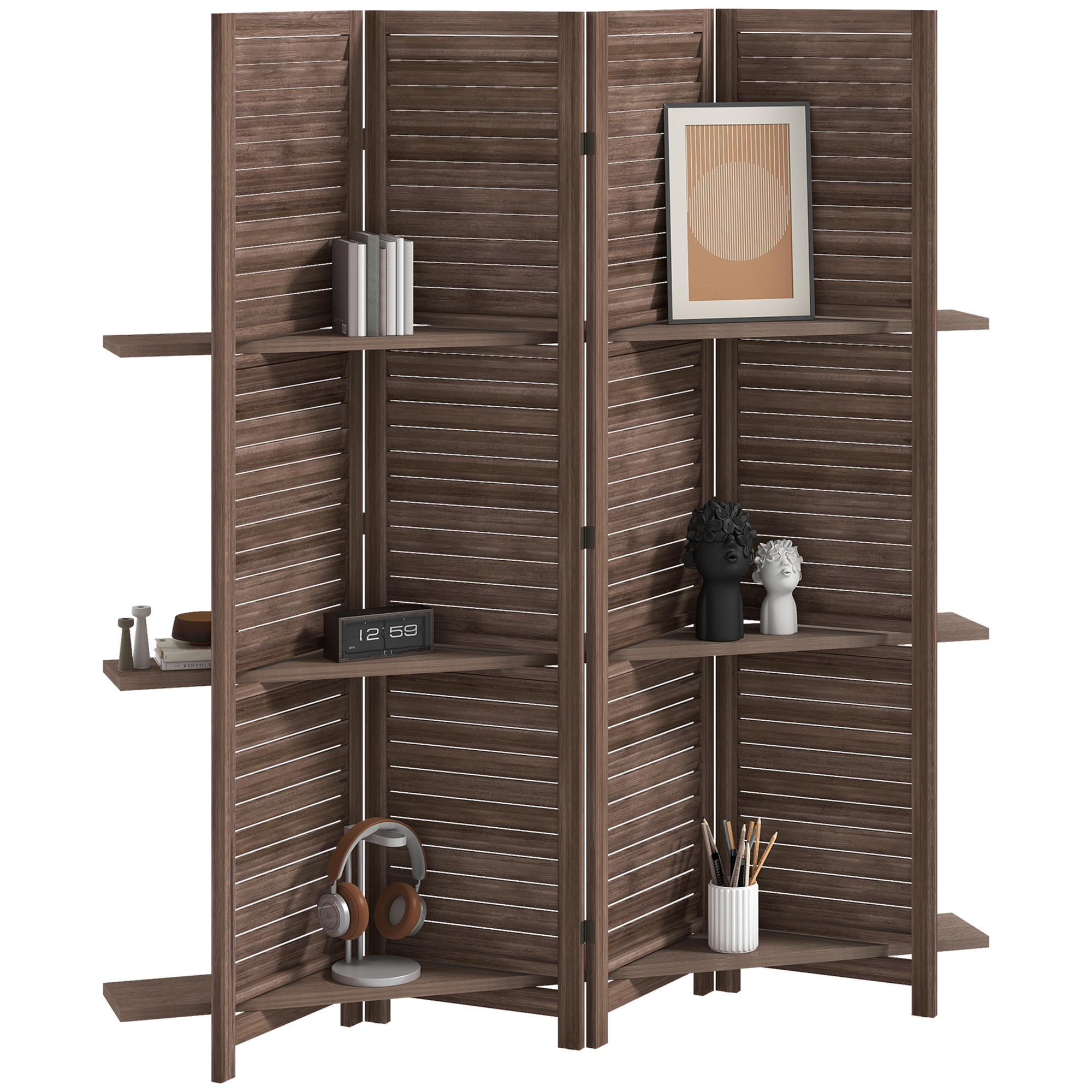 ComfortXL Paravent Walnuss 160x170x1.9 cm