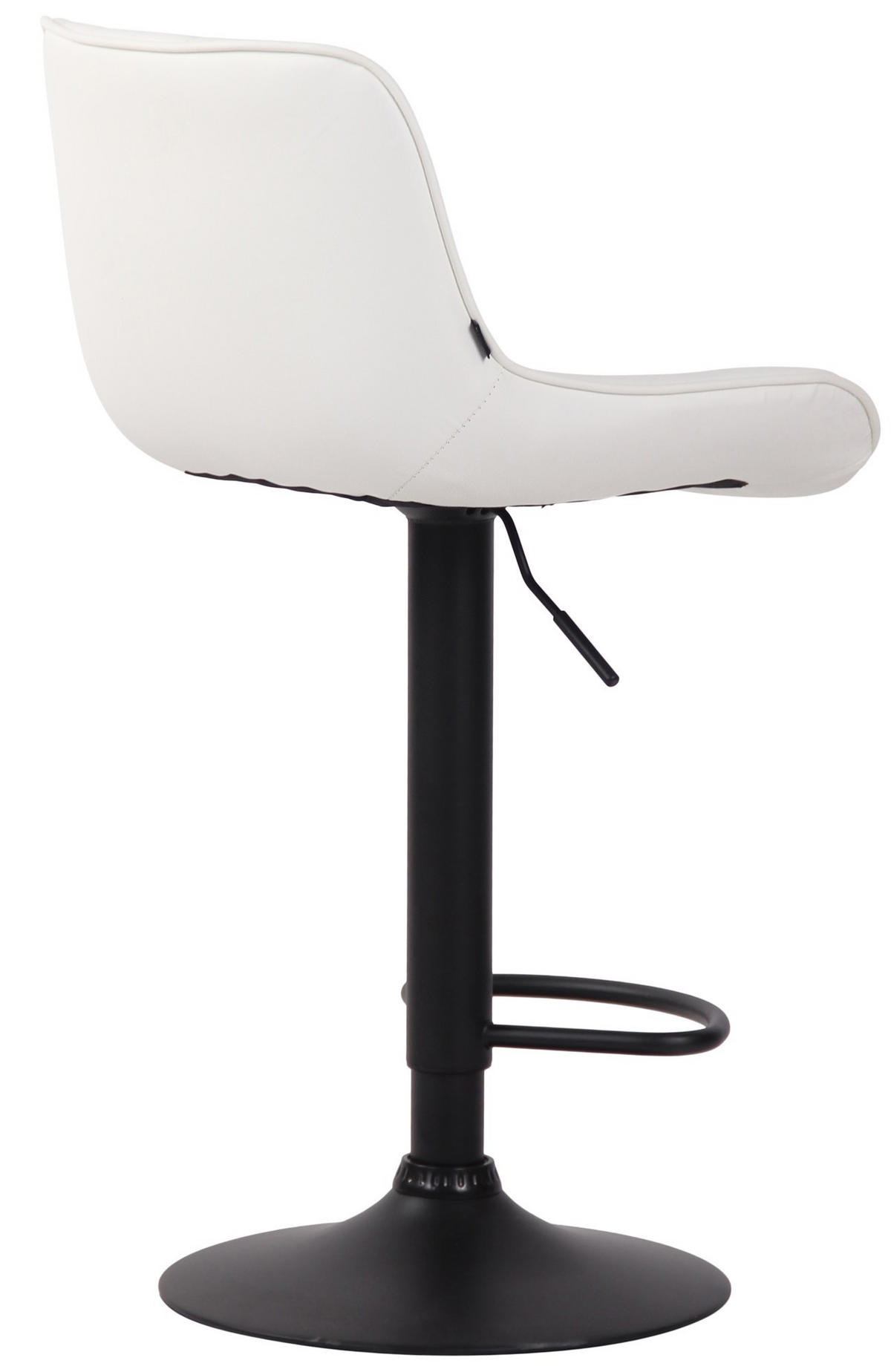 BARHOCKER Lentini Kunstleder 86-108 cm weiß - Weiß, Leder (50/86/50cm) - furnicato