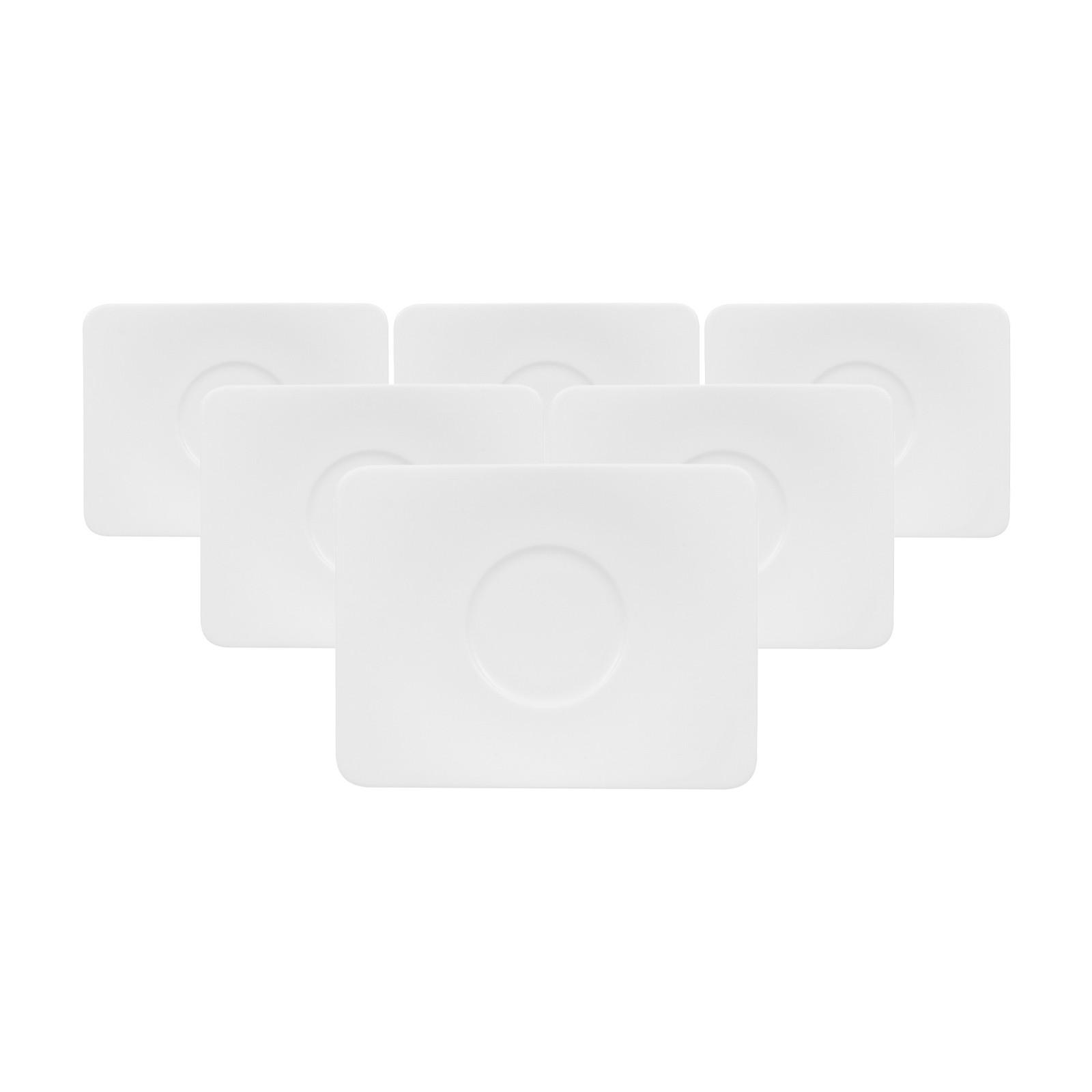 ESPRESSOUNTERTASSEN Modern Grace weiß 14 x 11 cm 6er Set - Weiß, Keramik (1cm) - Villeroy & Boch
