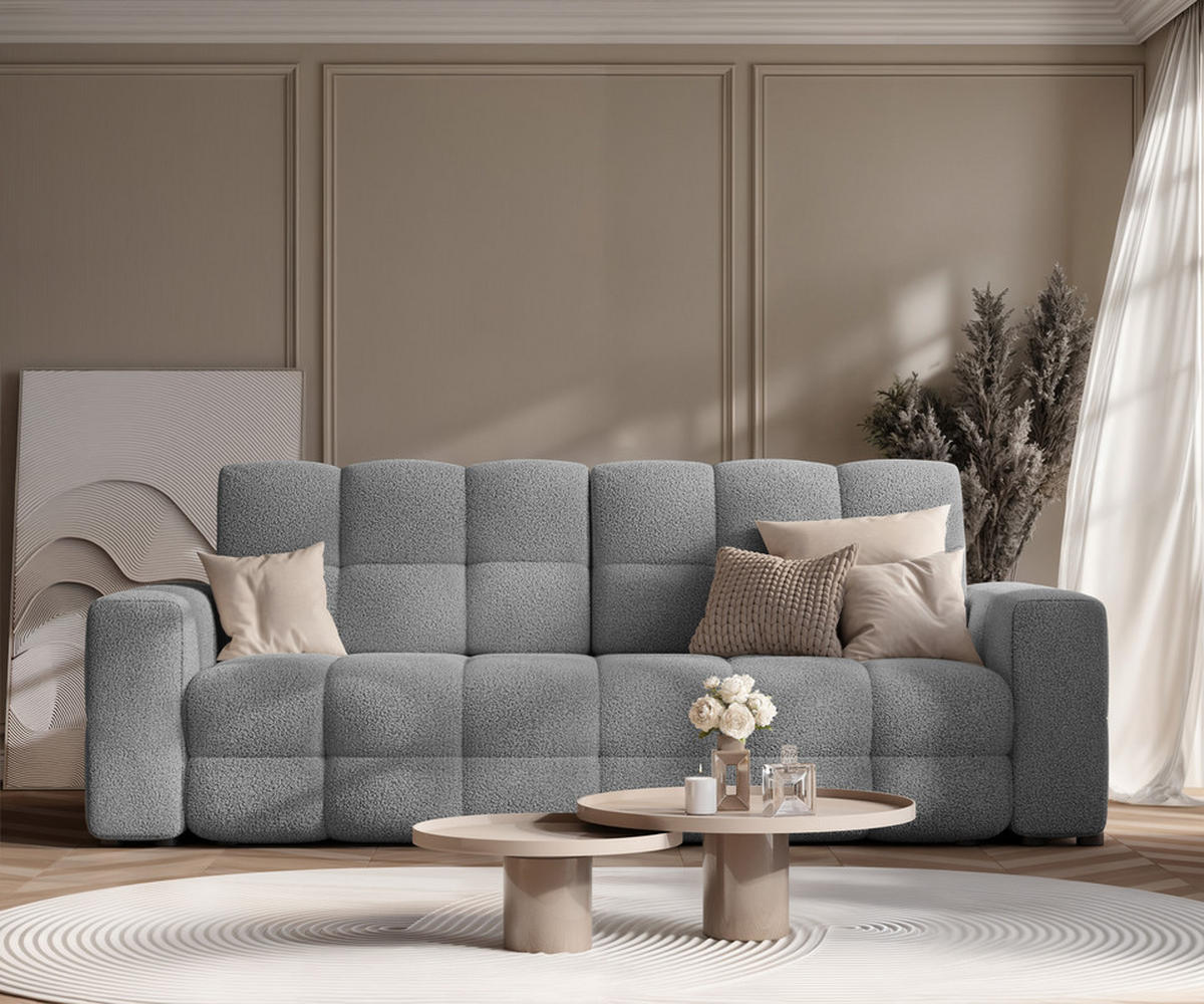 SCHLAFSOFA MOLLY mit Bettkasten, Stoff Dunkelgrau - Dunkelgrau, Textil (248/92/93cm) - Idohome