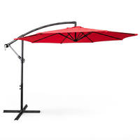 SONNENSCHRIM Rot 245/300 cm - Rot/Schwarz, Metall (300/300cm) - Akord
