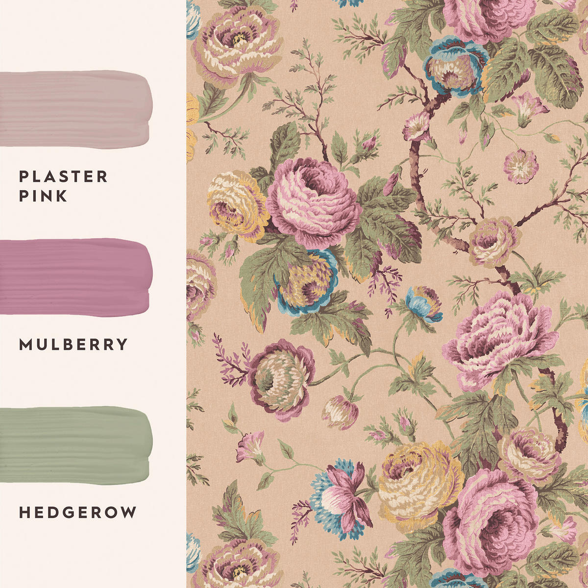 VLIESTAPETE elegante Rosen 1000x52 - Pink/Altrosa, Papier/Kunststoff (52/1cm) - LAURA ASHLEY