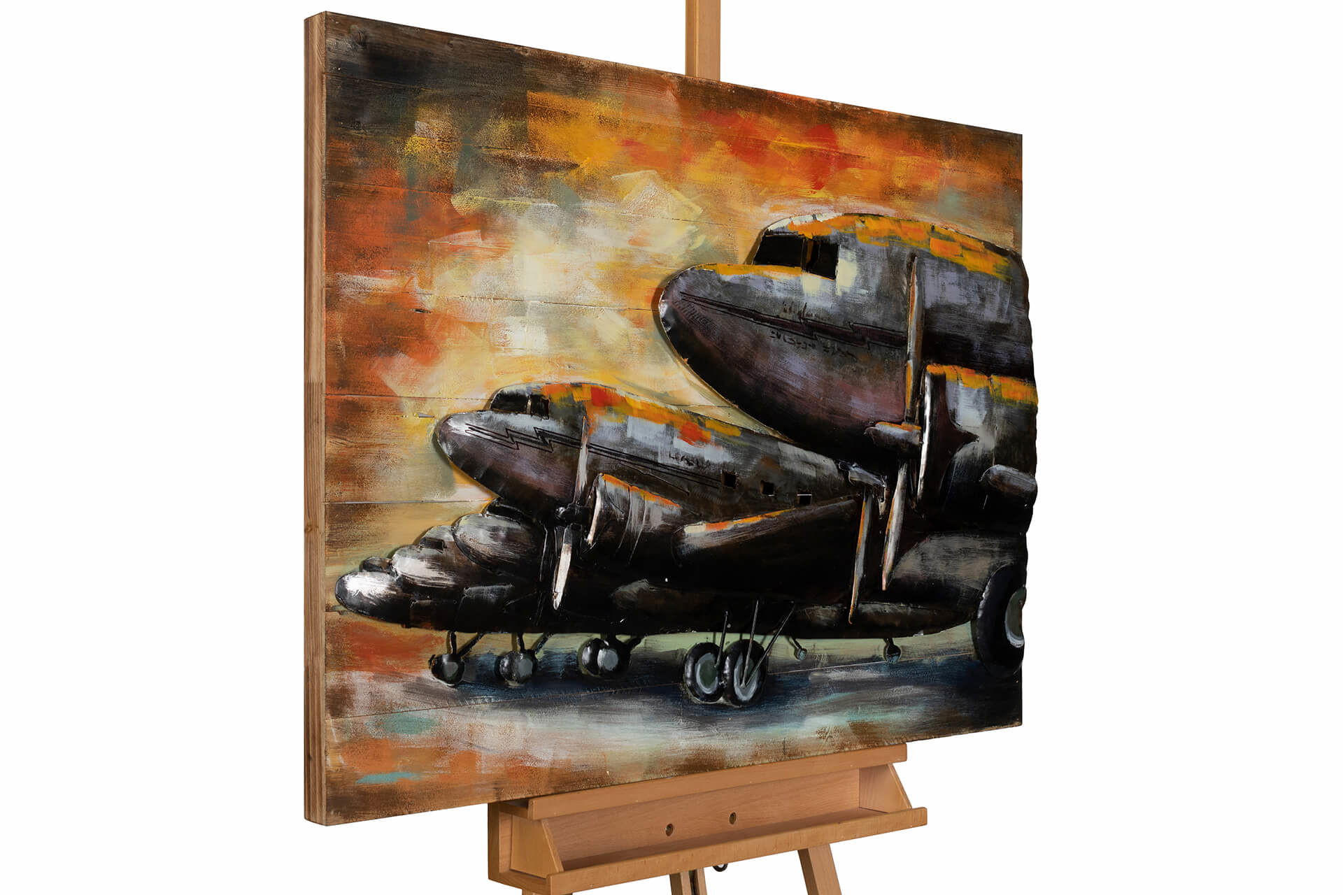 WANDBILD Kupfer 100/75 cm - Kupferfarben, Holz/Metall (6/75cm) - KUNSTLOFT