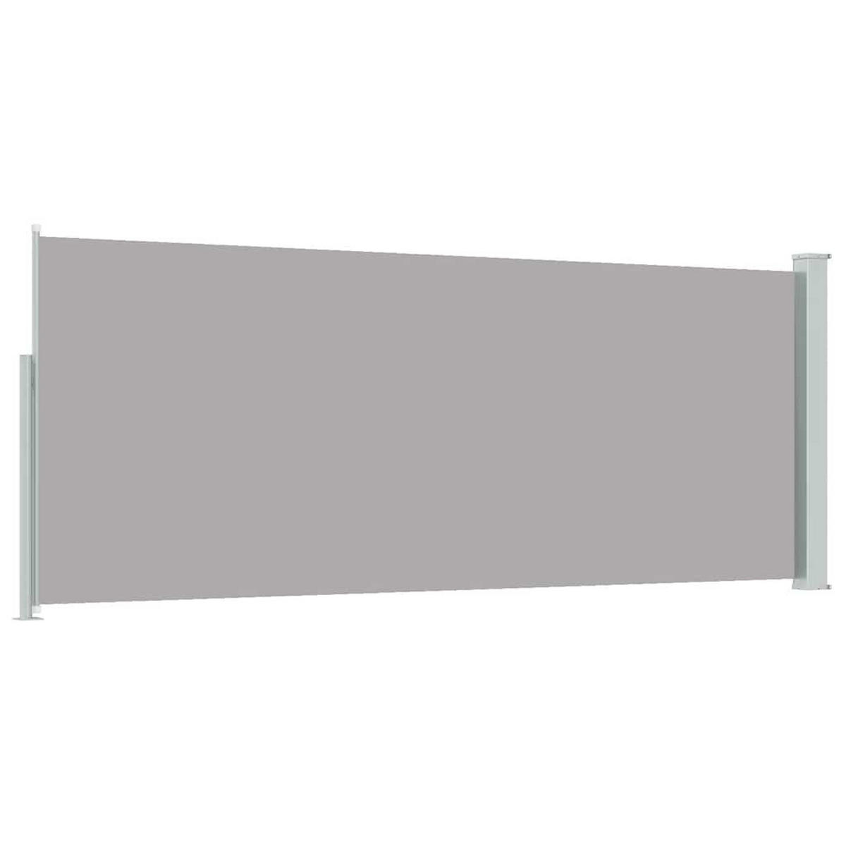 SEITENMARKISE Ausziehbare 120/300 cm, Stahlrahmen und Polyestergewebe, Grau - Grün, Metall (300/120/300cm) - vidaXL