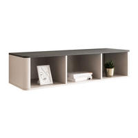 HÄNGEREGAL NAVANI 127/25/30 cm Kaschmir / Grau - Grau, Holzwerkstoff/Metall (127/30/25cm) - Idohome
