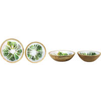 SCHALEN Herbs Mangoholz 2-tlg. - Naturfarben, Holz (30cm) - FURNARO