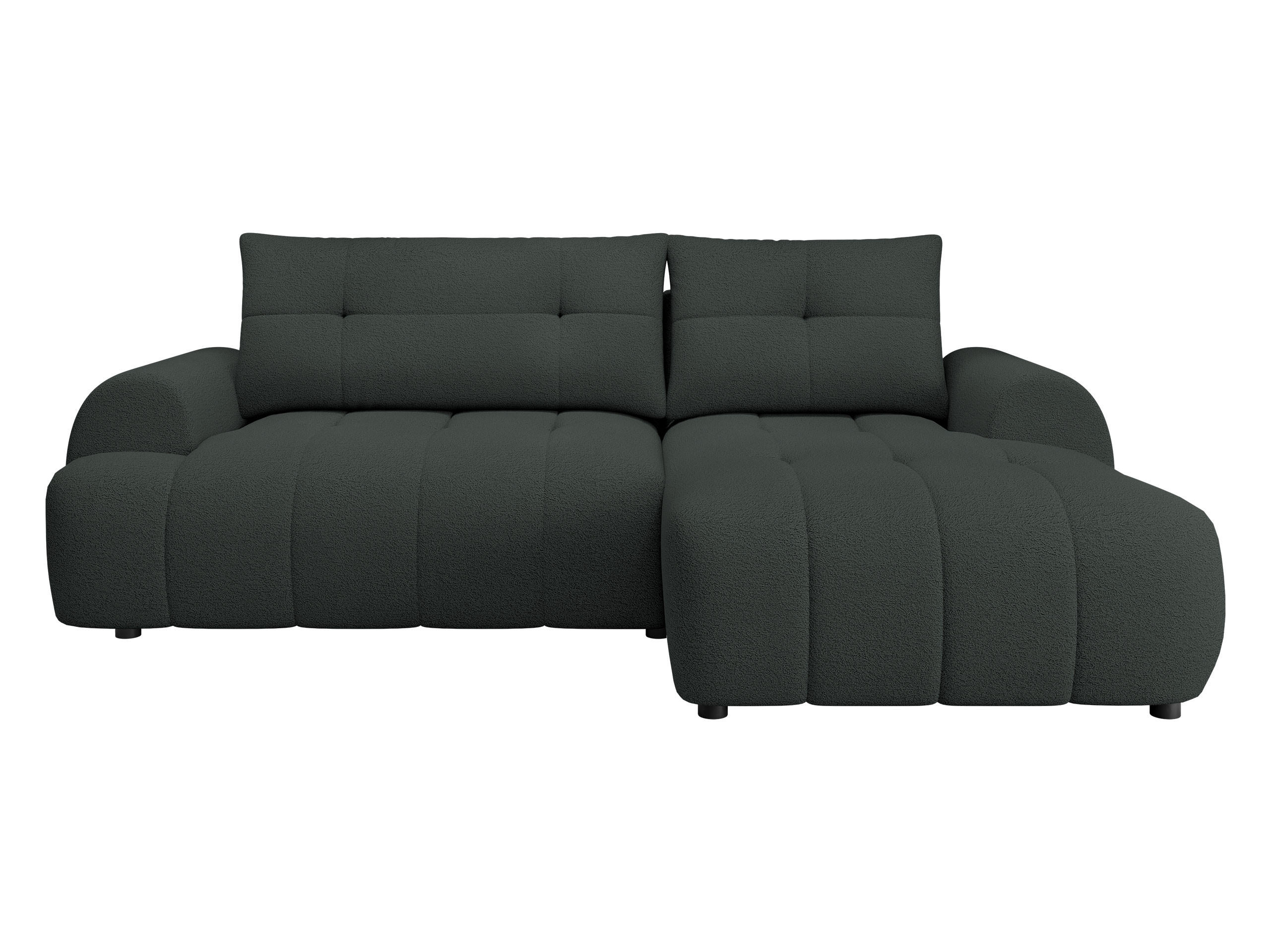 ECKSOFA Fiorano, Seite: Rechts - Anthrazit/Schwarz, Holz/Kunststoff (265/177cm) - MIRJAN24