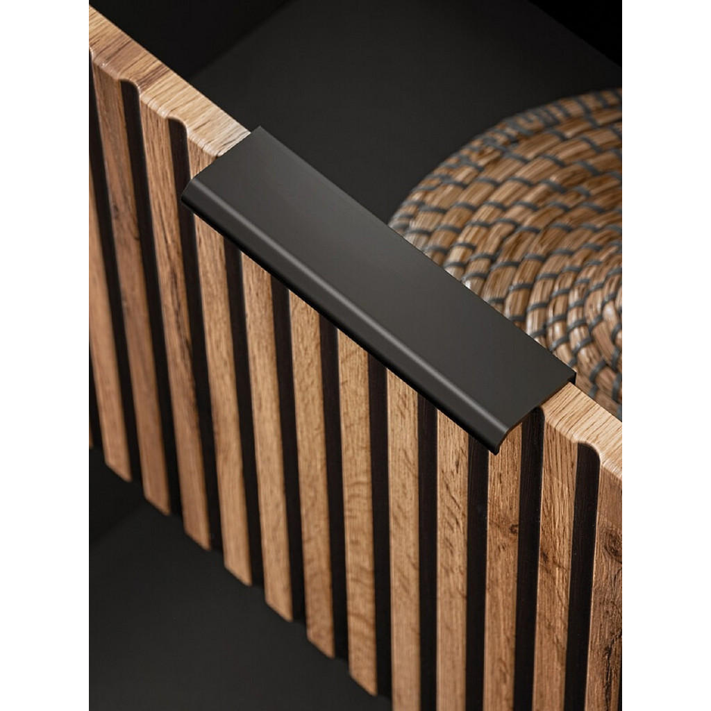 Thumbnail - Badmöbel-Set, Eiche Wotan, Metall, 4 Schubladen, 120x140x57 cm, Badezimmer, Badmöbelsets & Badmöbelserien, Badmöbel-Sets