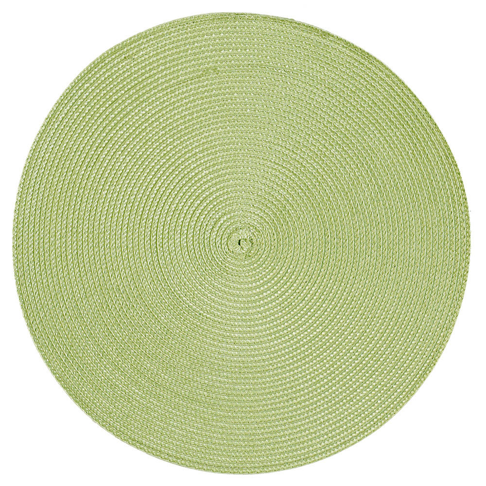 PLATZSET Polypro Pistazie rund ca. 35 cm Tischset - Hellgrün, Kunststoff (35cm) - TiborTex