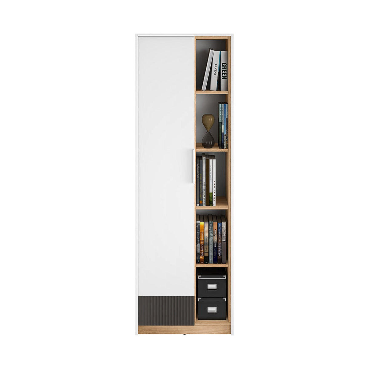 KLEIDERSCHRANK – 64 cm – Torino – Weiß – KS-002 - Weiß, Holzwerkstoff (64/196/40cm) - hi-markt