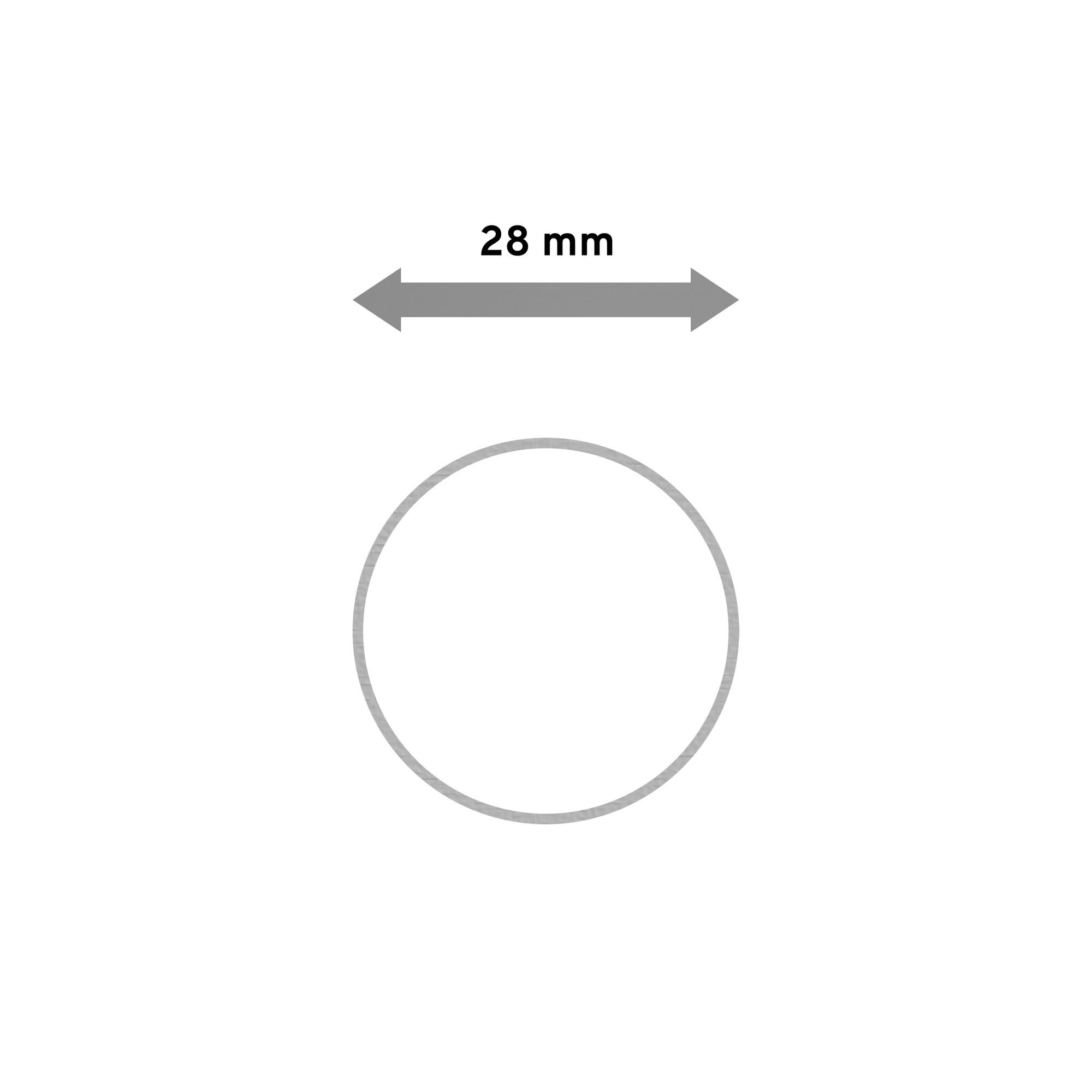 RUNDROHR 100 cm, 28 mm Ø Chrom - Chromfarben, Metall (100cm) - INTERDECO