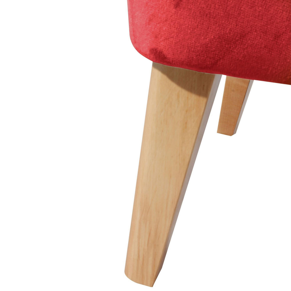 SESSEL Kaiya Bezug Samtvelours Buche natur / rot - Rot, Kunststoff (71/97/82cm) - 58aufmkessel